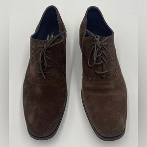 Cole Haan Men's Montgomery Plain Oxfords Chestnut Brown Suede Size 10.5 M In Box
